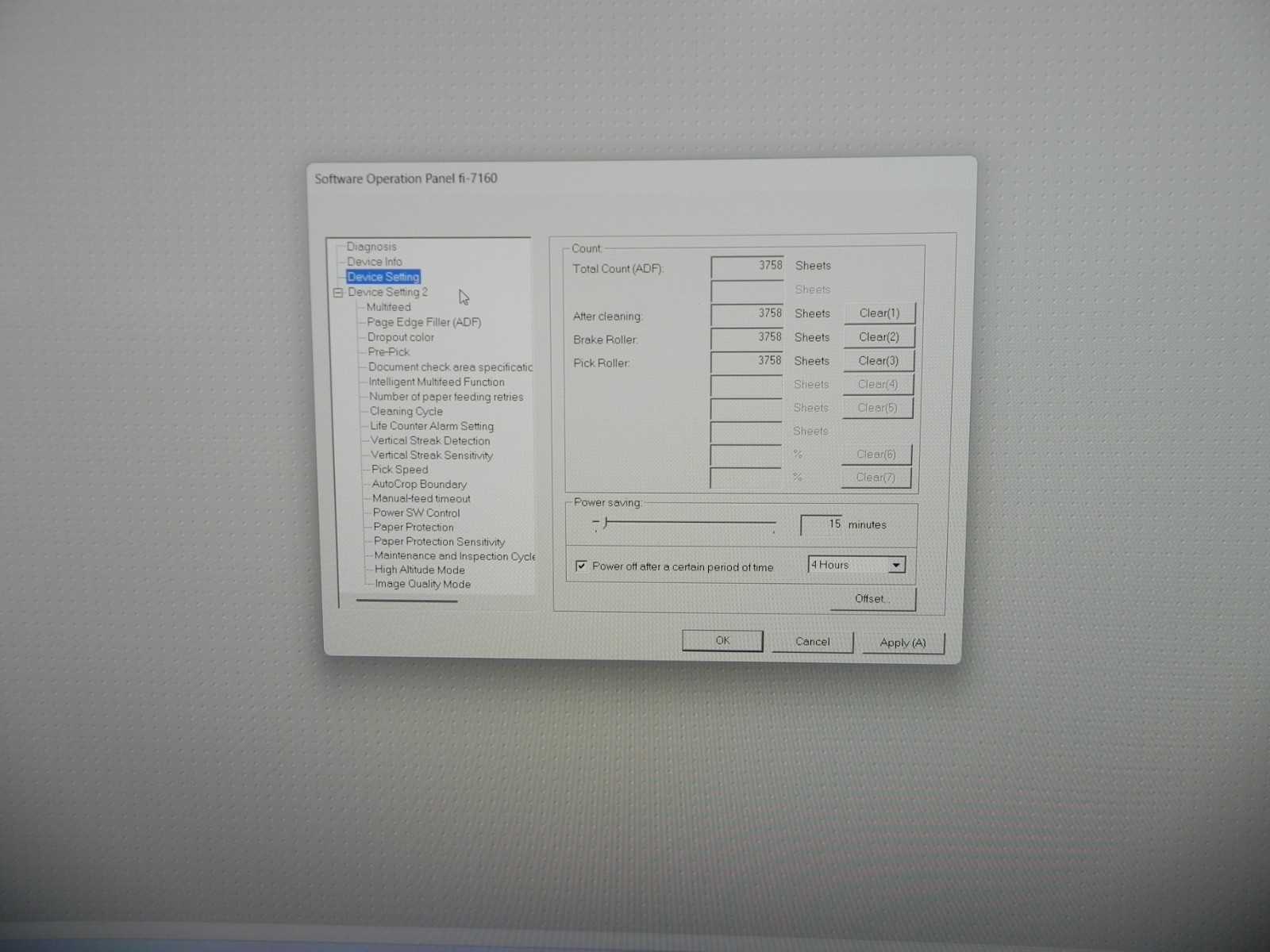 2 Fujitsu fi-7160 Color Duplex Document Scanner Page Count 3k & 6k -PA03670-B055