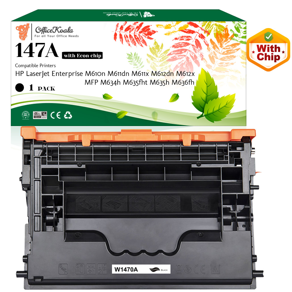 W1470A W1470X Toner for HP 147A 147X LaserJet M611dn MFP M634h (With Chip)
