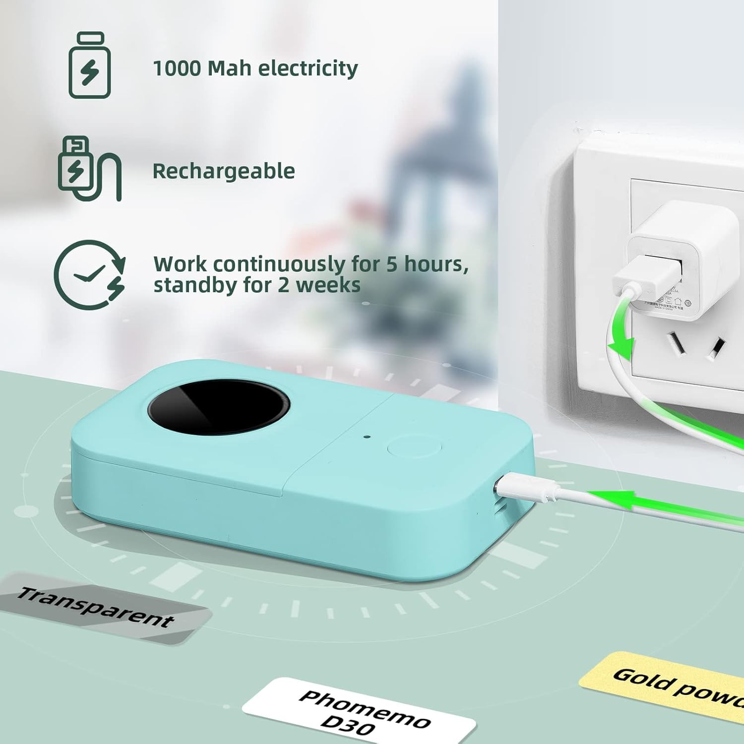 Phomemo D30 Mini Portable Bluetooth Label Printer Label Maker Machine with Tape