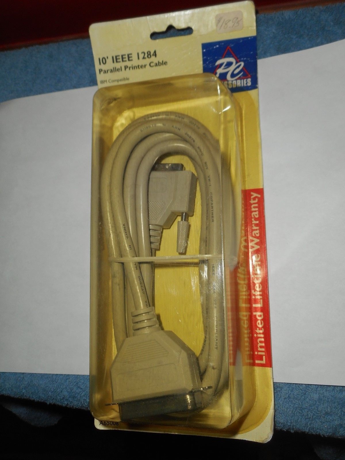 IEEE 1284 PARALLEL PRINTER CABLE DB25 MALE to CN36 CENTRONICS MALE 10 ft. PC Nos