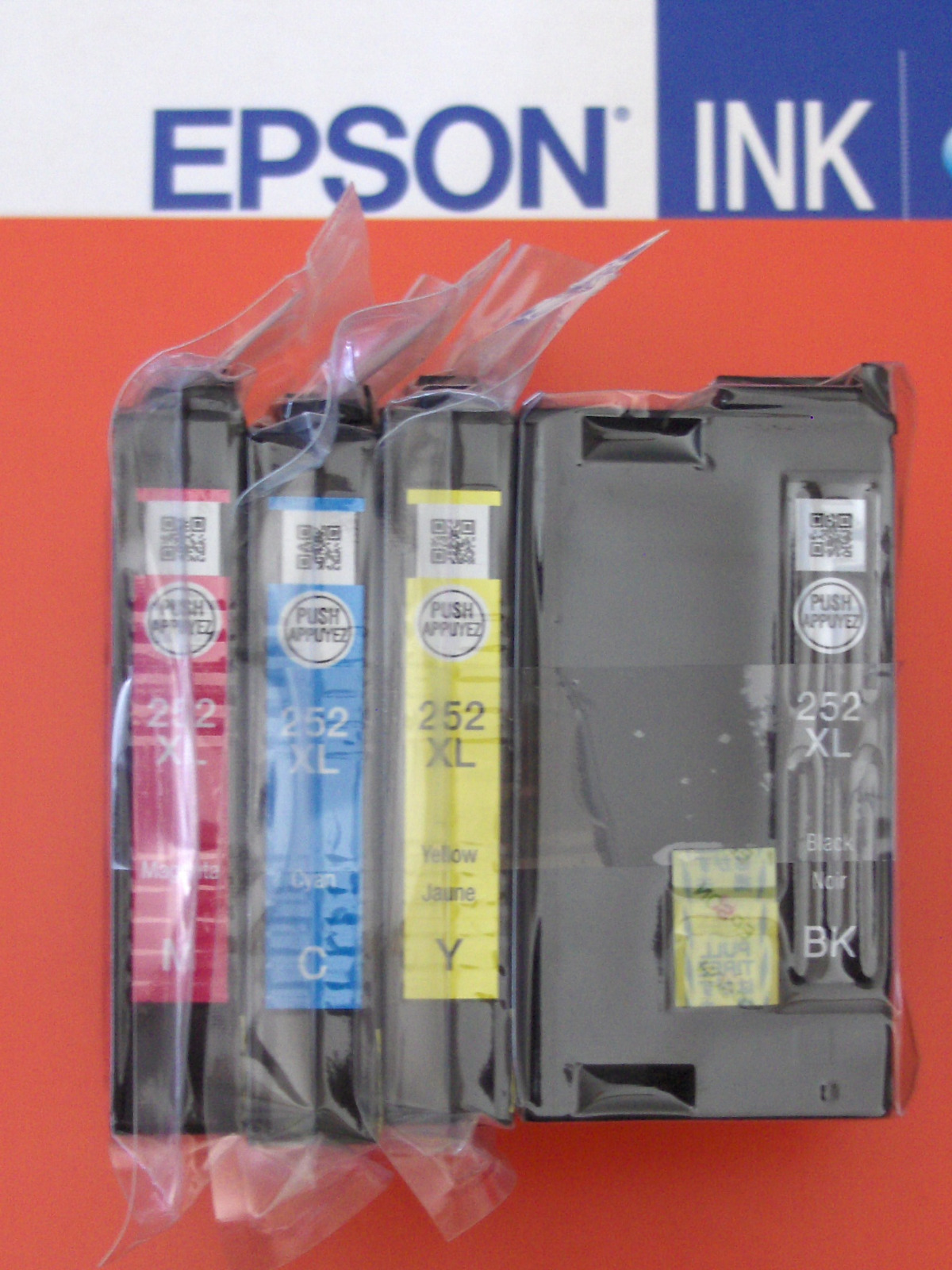 Genuine EPSON 252 252XL Black Color Ink (NO BOX) WF 7610 7620 7110 3620 3640
