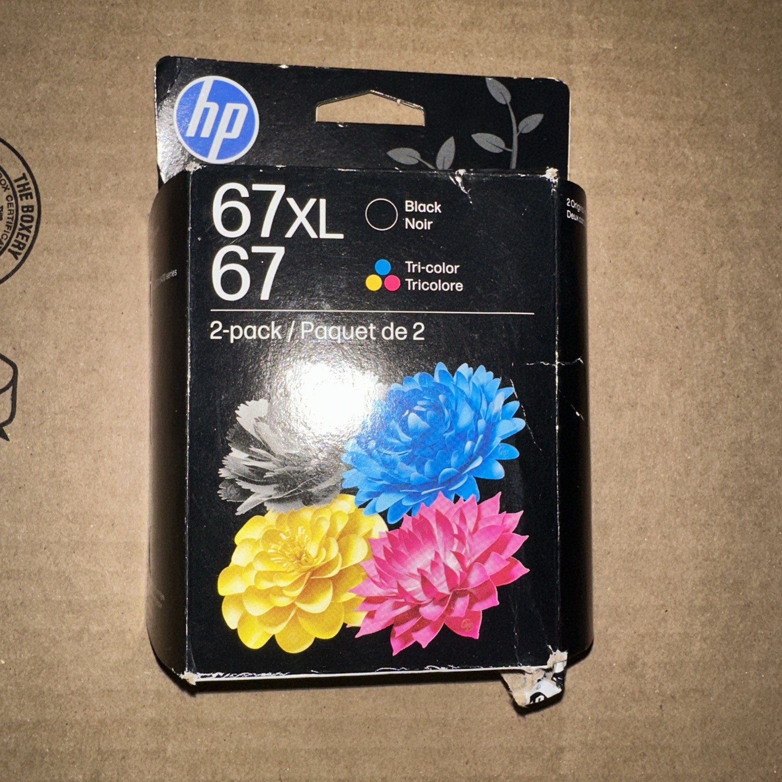HP 67XL Black/67 Tri-Color High-Yield Ink Cartridges Exp Oct 2027