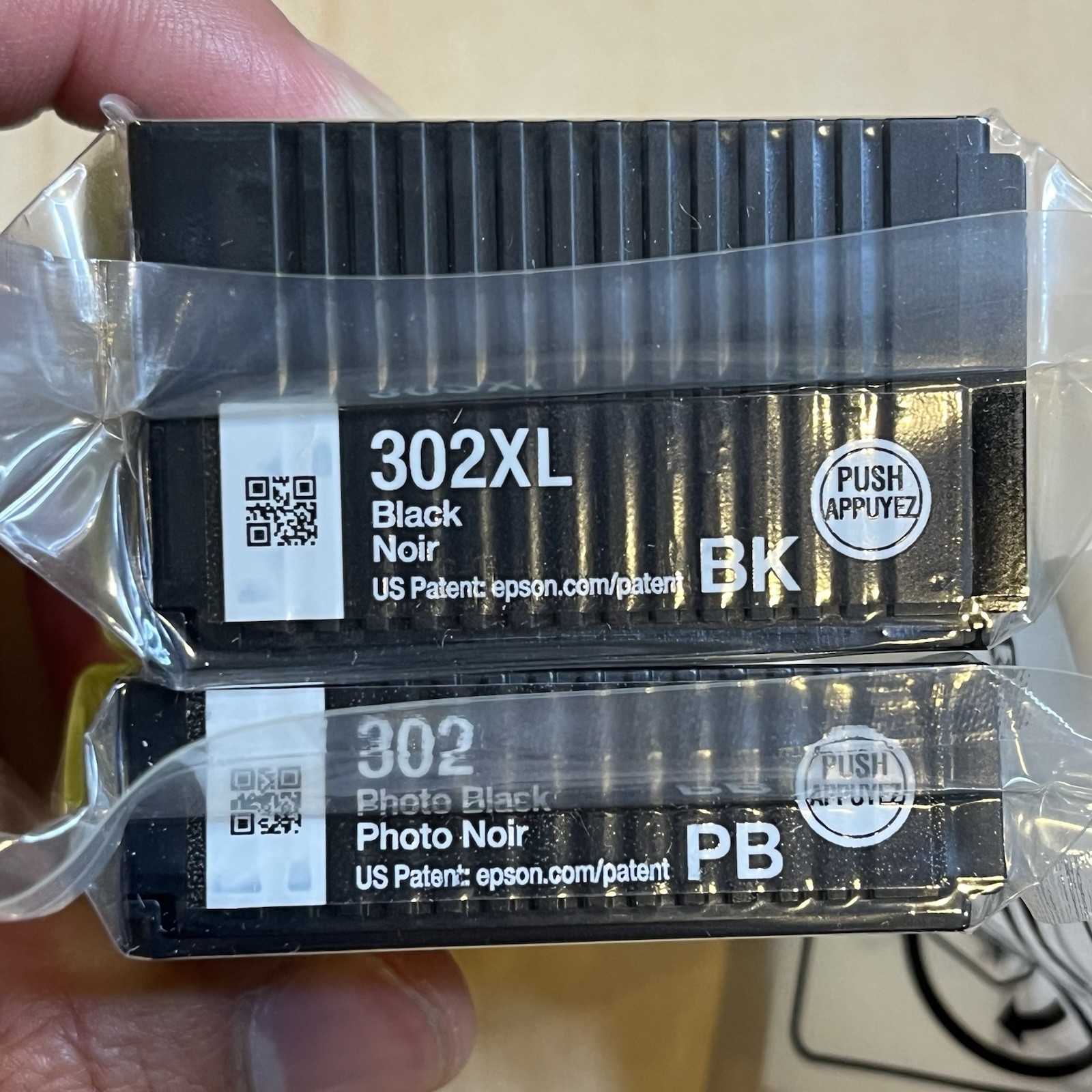 NEW Open Box GENUINE – EPSON 302XL Black + 302 Photo Black | Exp 04/2024