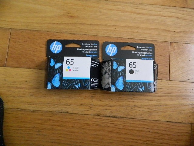 2026 GENUINE SET 2 HP #65 BLACK/COLOR CARTRIDGES DeskJet 2622 3720 3758 NEW SEAL