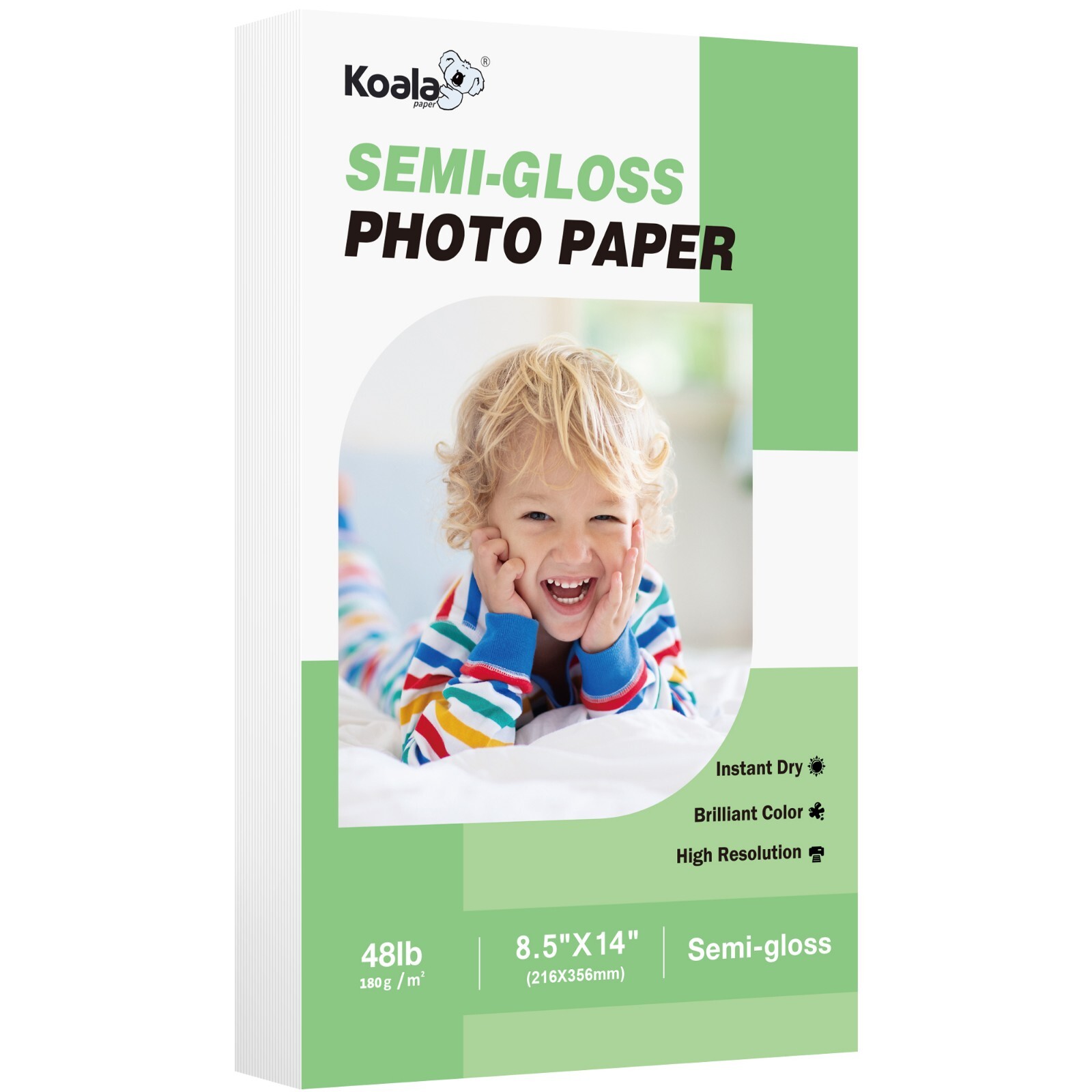Lot Koala Photo Paper 8.5×14 Semi-gloss 48lb Inkjet + Laser Printers Epson Canon