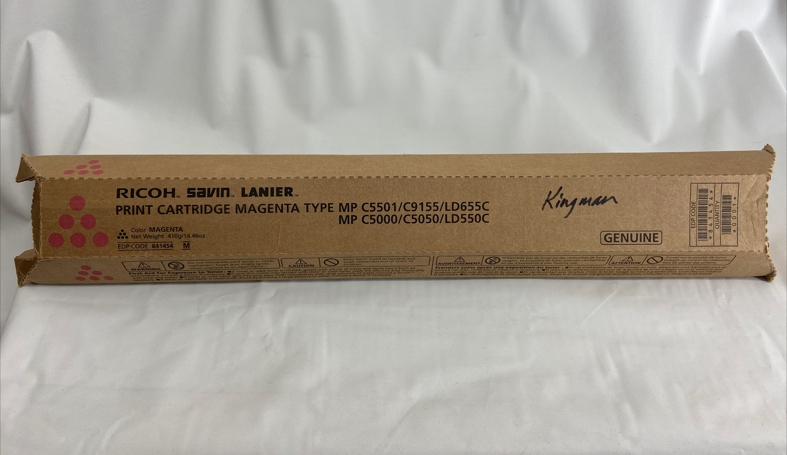 Ricoh Savin Lanier Genuine Toner Print Cartridge Magenta MP C5501 C9155 LD655C
