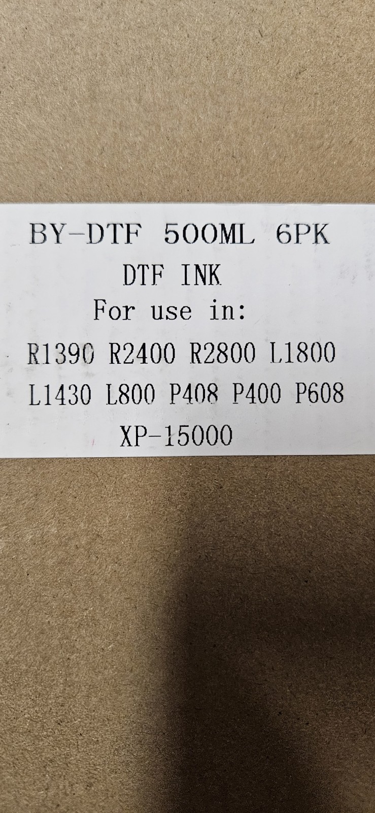 DTF Ink 500ML 6 Pack Premium DTF Ink Water Base Digital Inkjet Ink Refill for…