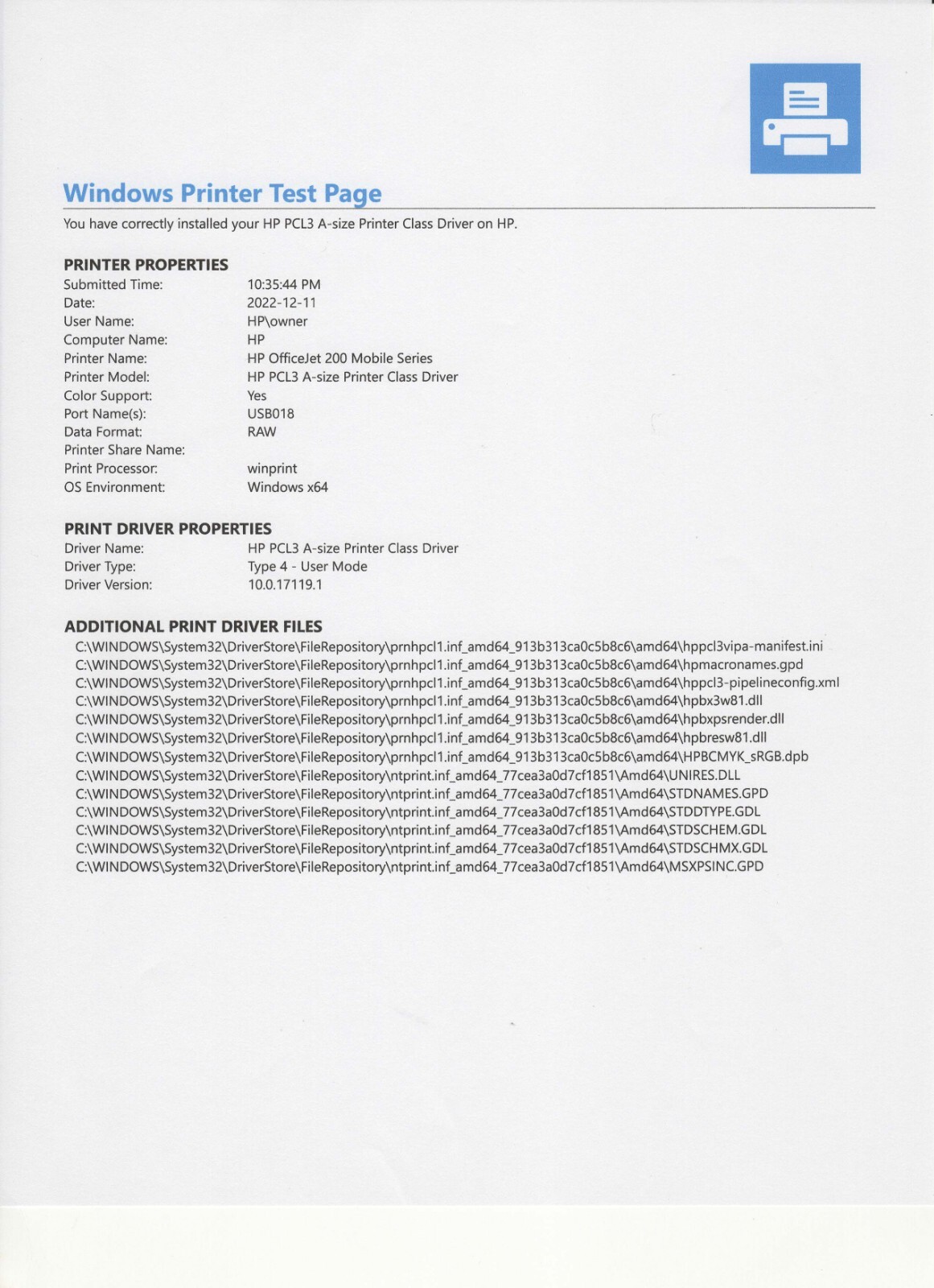 REDUCED 20%-HP OfficeJet 200 Mobile Wireless Compact B&W/Color Compact Printer