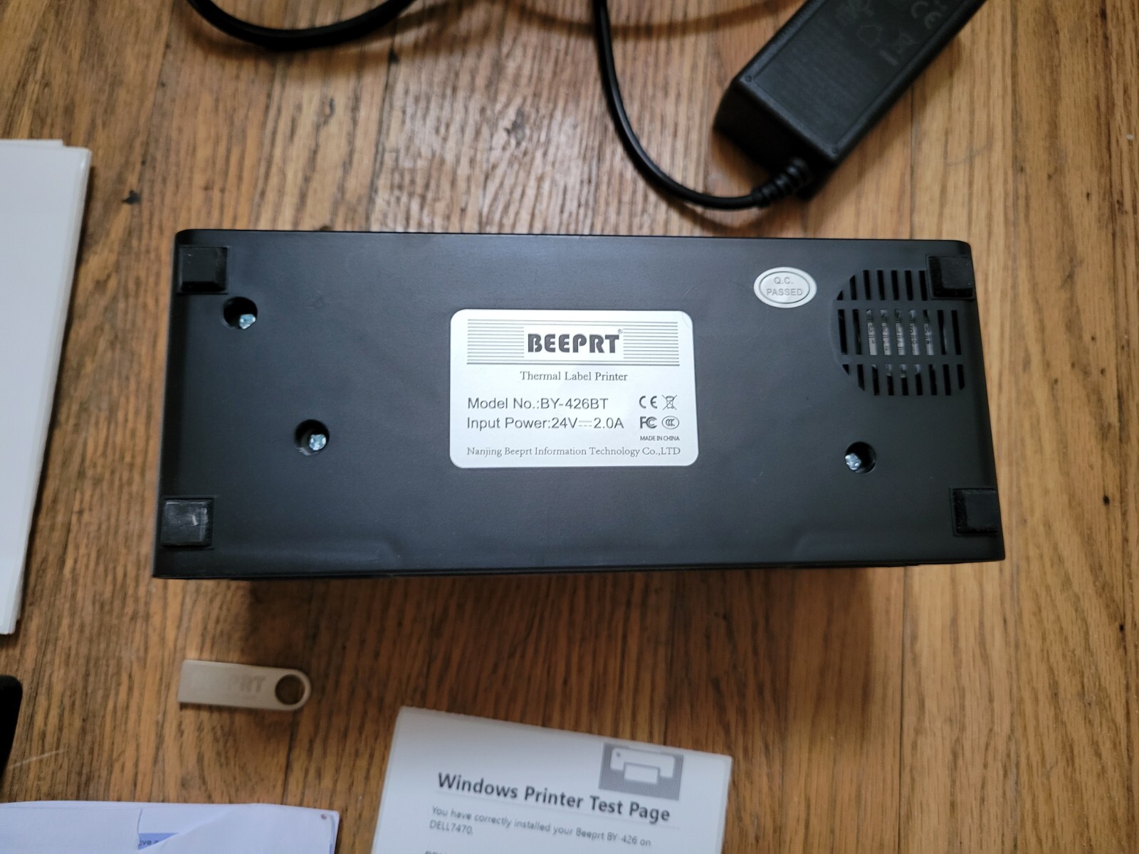 BEEPRT 4×6 Thermal Shipping Label Barcode Printer, Bluetooth, w/ Label Tray