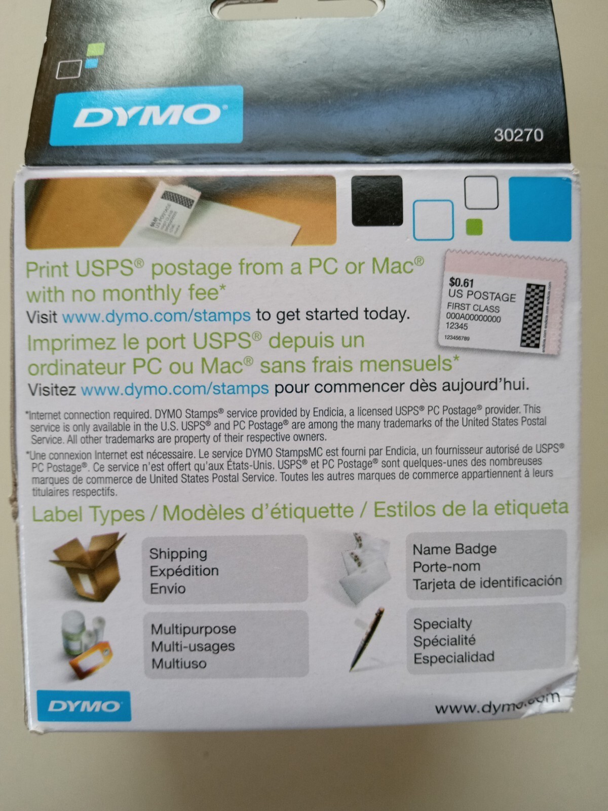 DYMO LabelWriter Continuous-Roll Receipt Paper 2-1/4″ x 300 White 30270