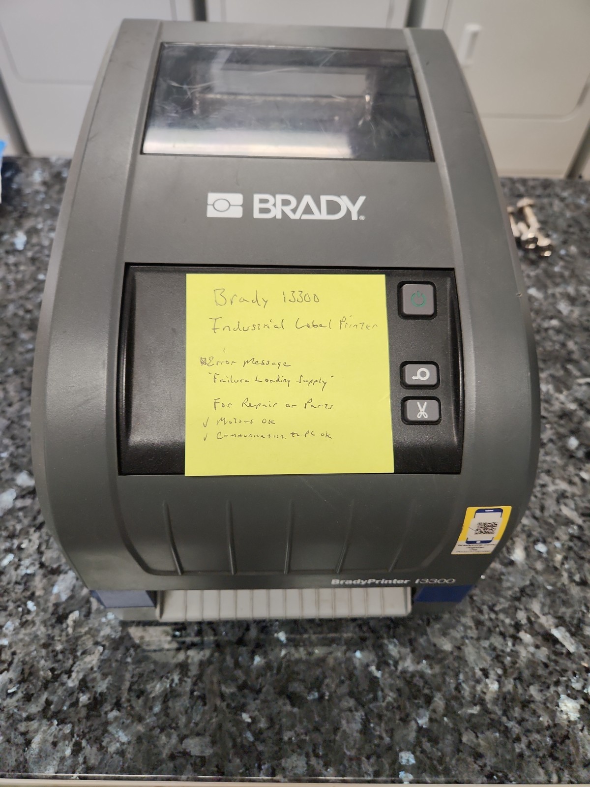 Brady i3300 Thermal Label Printer, Parts Or Repair