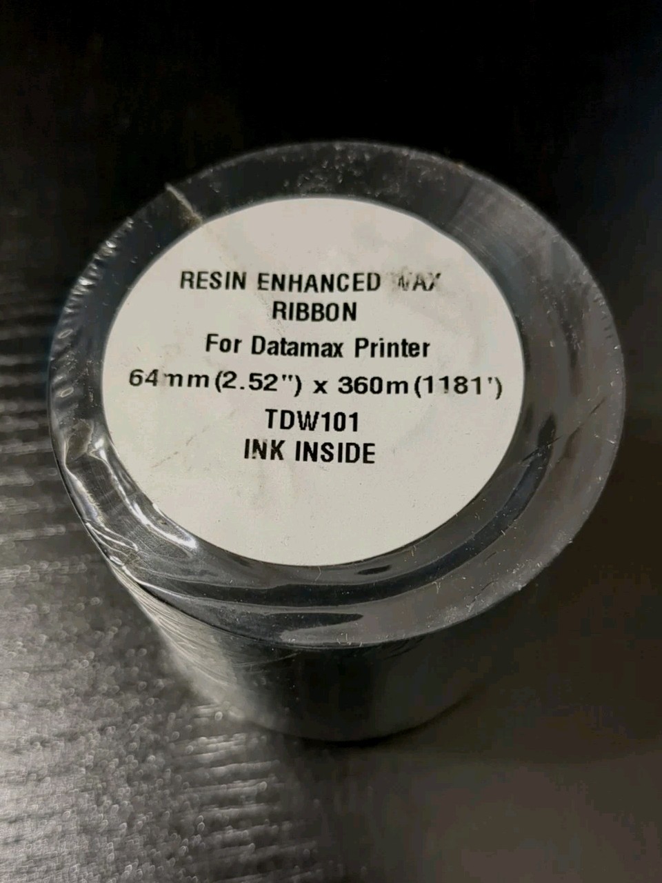 Resin Enhanced Wax Thermal Transfer Ribbon 64MM X 360M 2.52” X 1181′ Datamax BN
