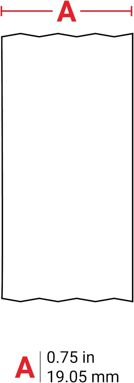Versatile 0.75” Nylon Label Tape – Black Ink on White Background, 16’ Length