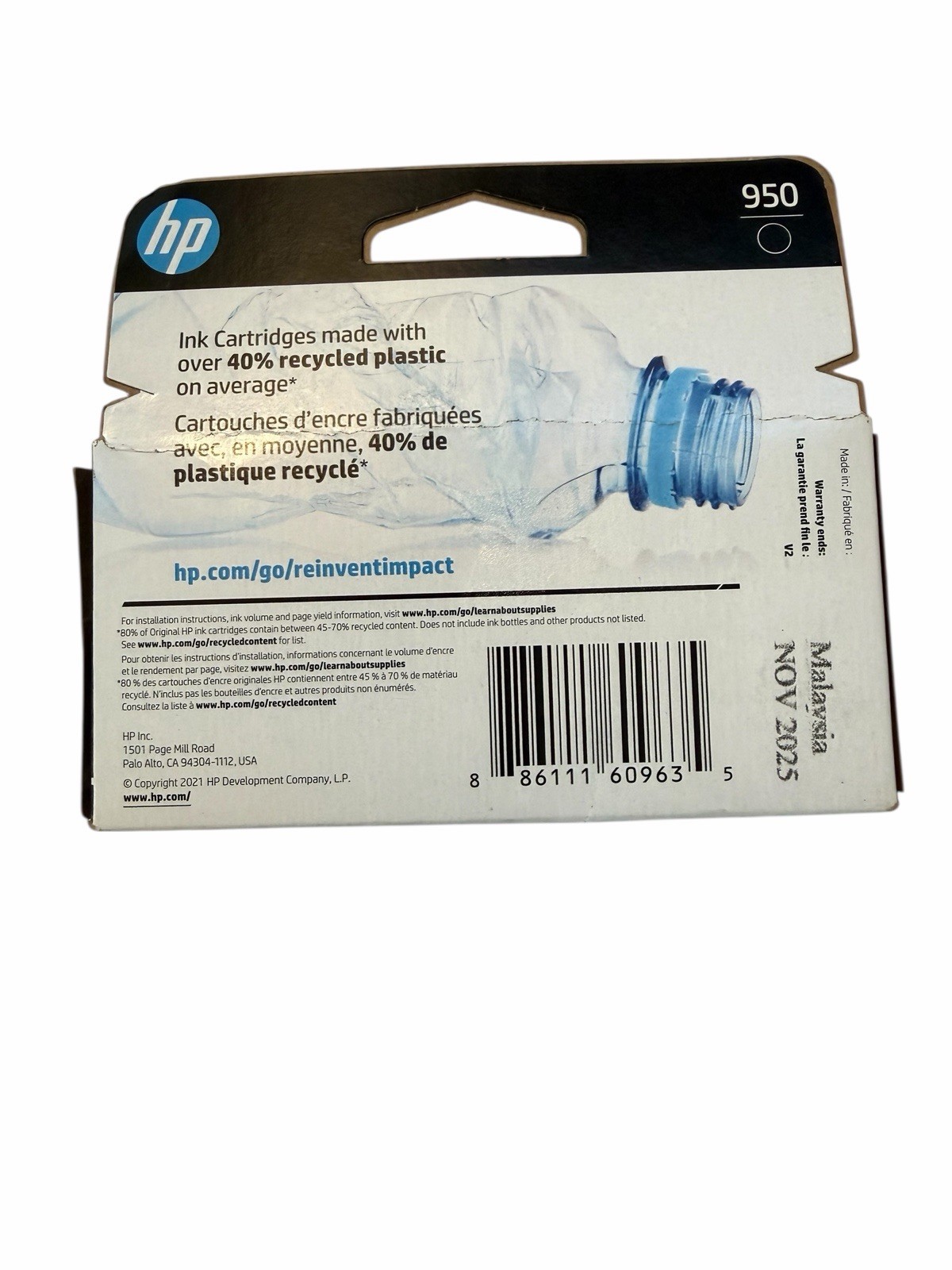 Genuine HP 950 Black Ink Cartridge CN049AN EXP 2025 Sealed Box