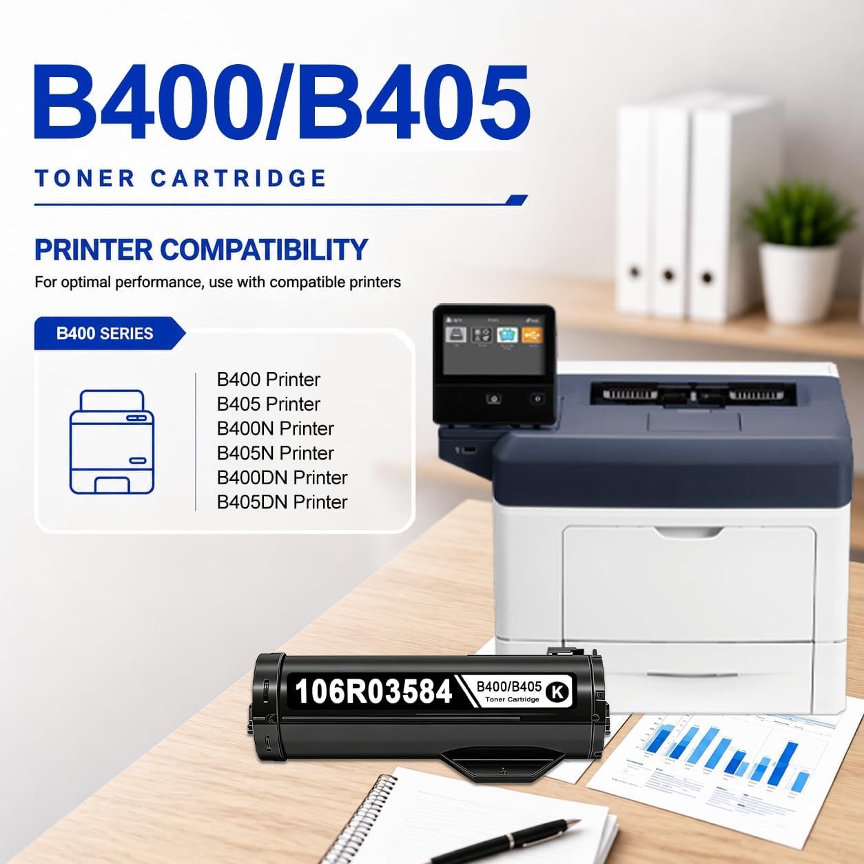106R03584 Toner Cartridge for Xerox B400, B400DN, B400N, B405 & B405DN Printers