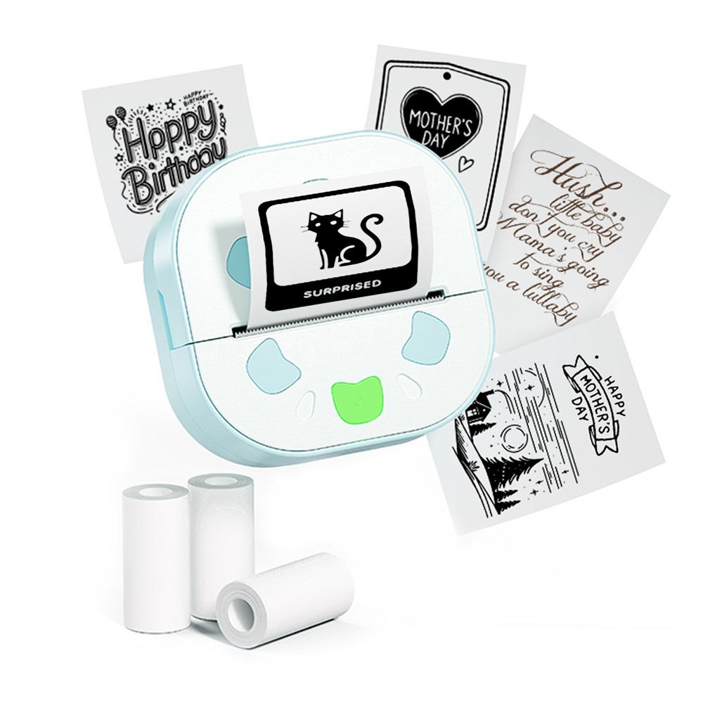 Label Sticker Printer Thermal Ink Bluetooth Free APP Small Home Mini Printer
