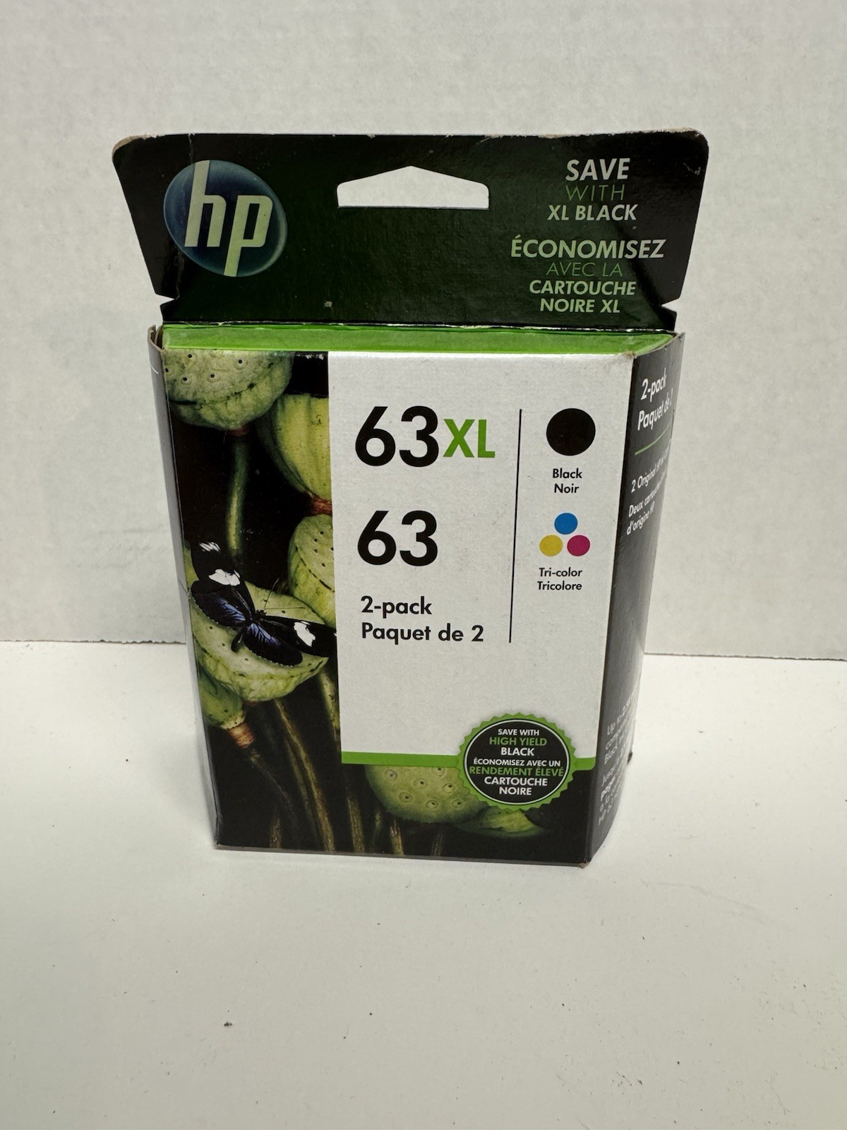 HP 63XL/63 Black/Cyan/Magenta/Yellow Ink Cartridges (L0R48AN) Exp 07/2023