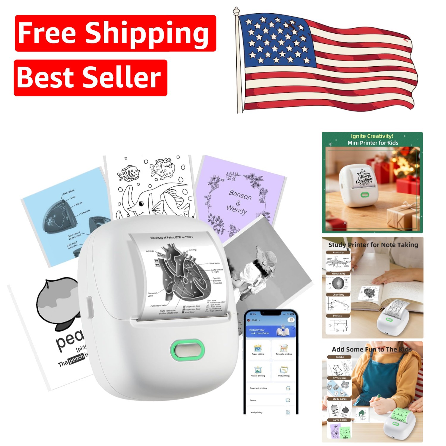 S002 Mini Bluetooth Sticker Maker: Creative Thermal Printing for All Occasions