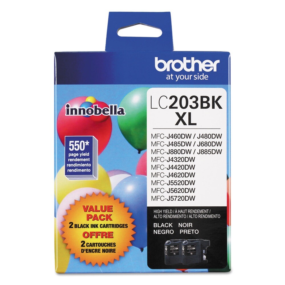 Brother LC2032PKS Innobella 550 Page-Yield High-Yield Ink – Black (2/Pack) New