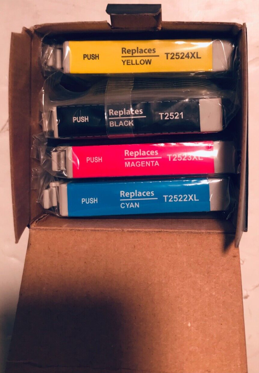 252XL Ink Cartridges T252XL-BCS-CP EXP 03/2025 – Black/Yellow/Magenta/Cyan