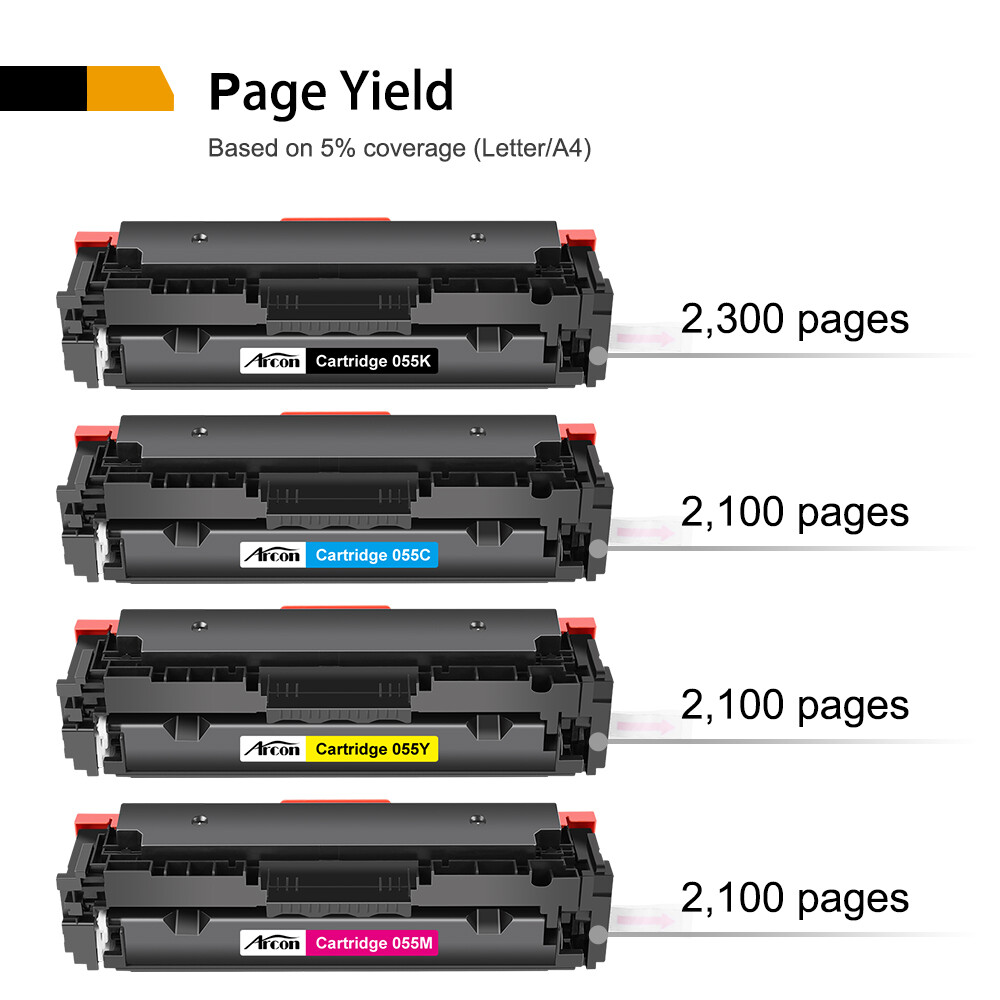 Toner Cartridge Compatible for Canon 055 CRG 055H ImageClass MF741Cdw LBP663Cdw