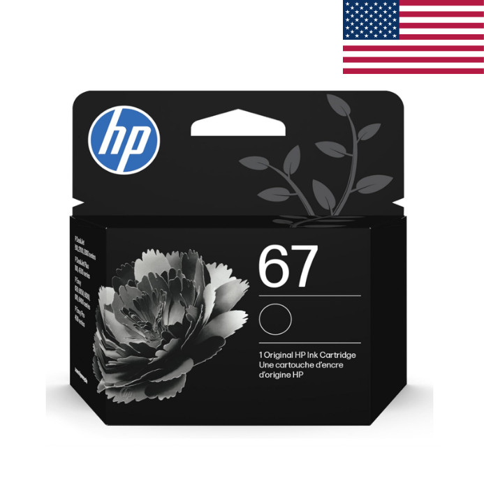 HP 67 Black Original Ink Cartridge 3YM56AN for DeskJet Envy Printer OEM