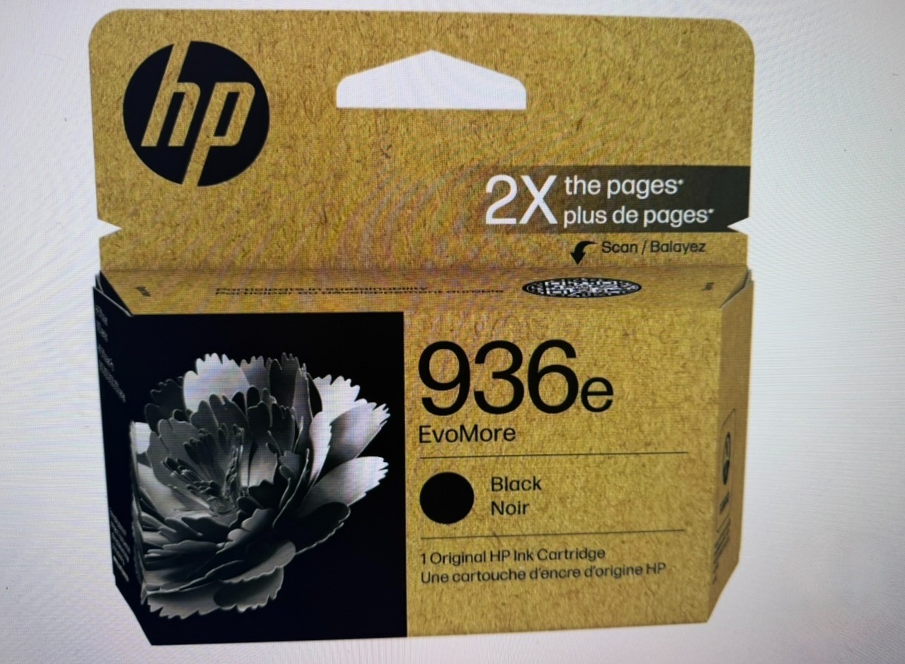 HP 936e EvoMore Black Original Ink Cartridge, ~2,500 pages, 4S6V6LN, Exp.10/2027