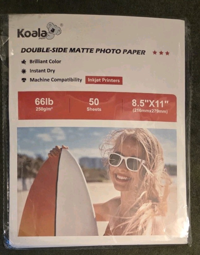 Koala Double Sided Photo Paper 11×17 Matte 66lb Heavyweight Photo Paper 50 Sheet