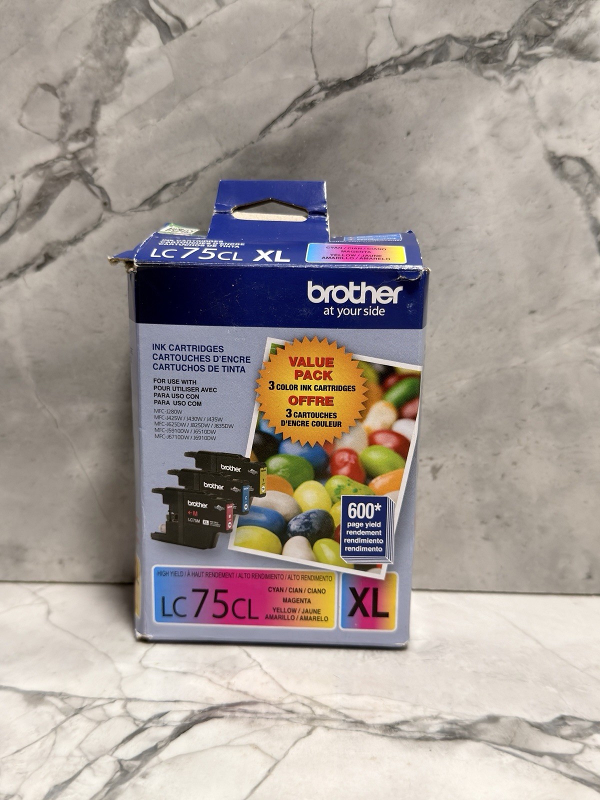 Brother Genuine LC75CL XL Cyan Magenta Yellow Ink Cartridges 02/2028 Sealed