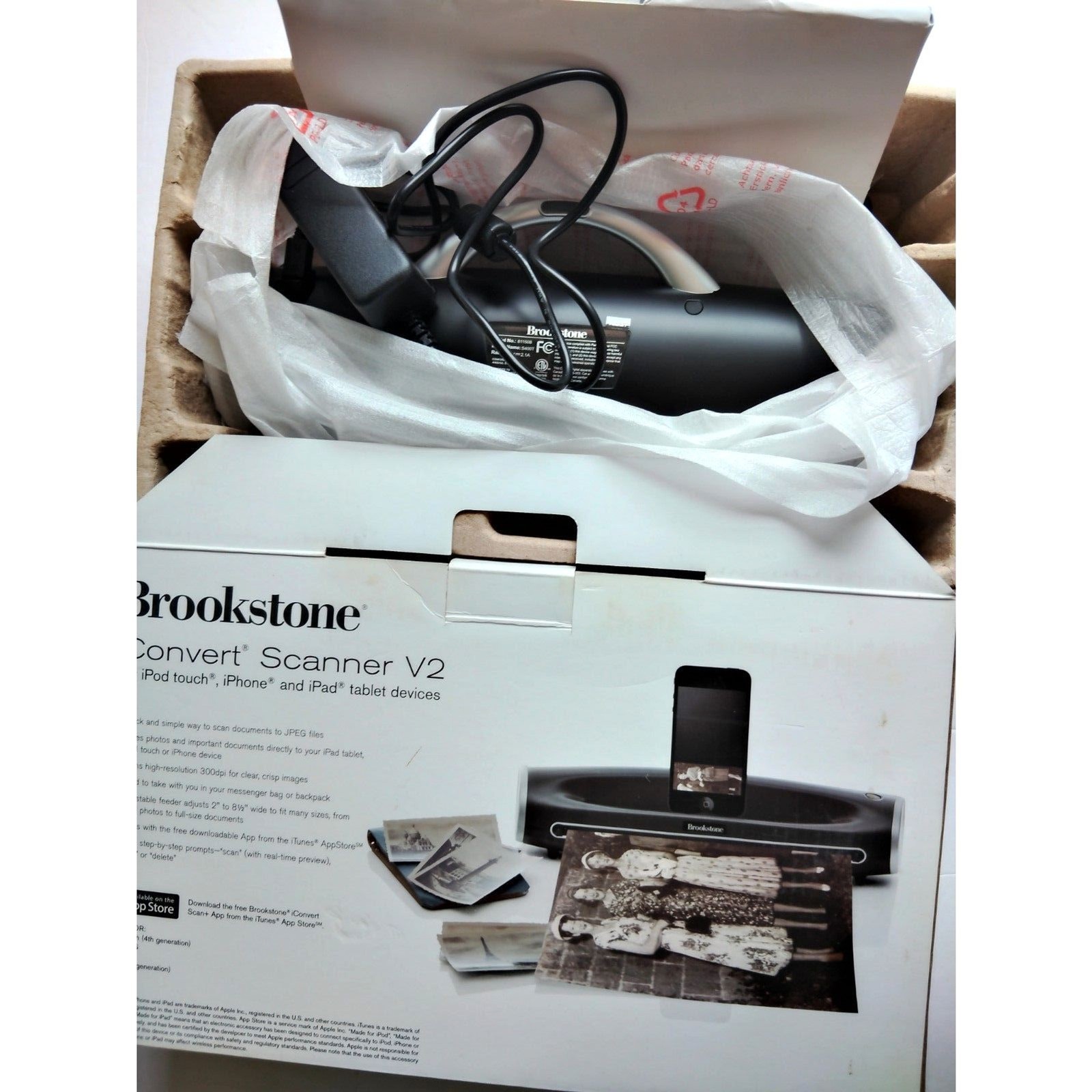 Brookstone iConvert Photo Scanner V2 for Apple iPod Touch,iPhone Tablet Devices