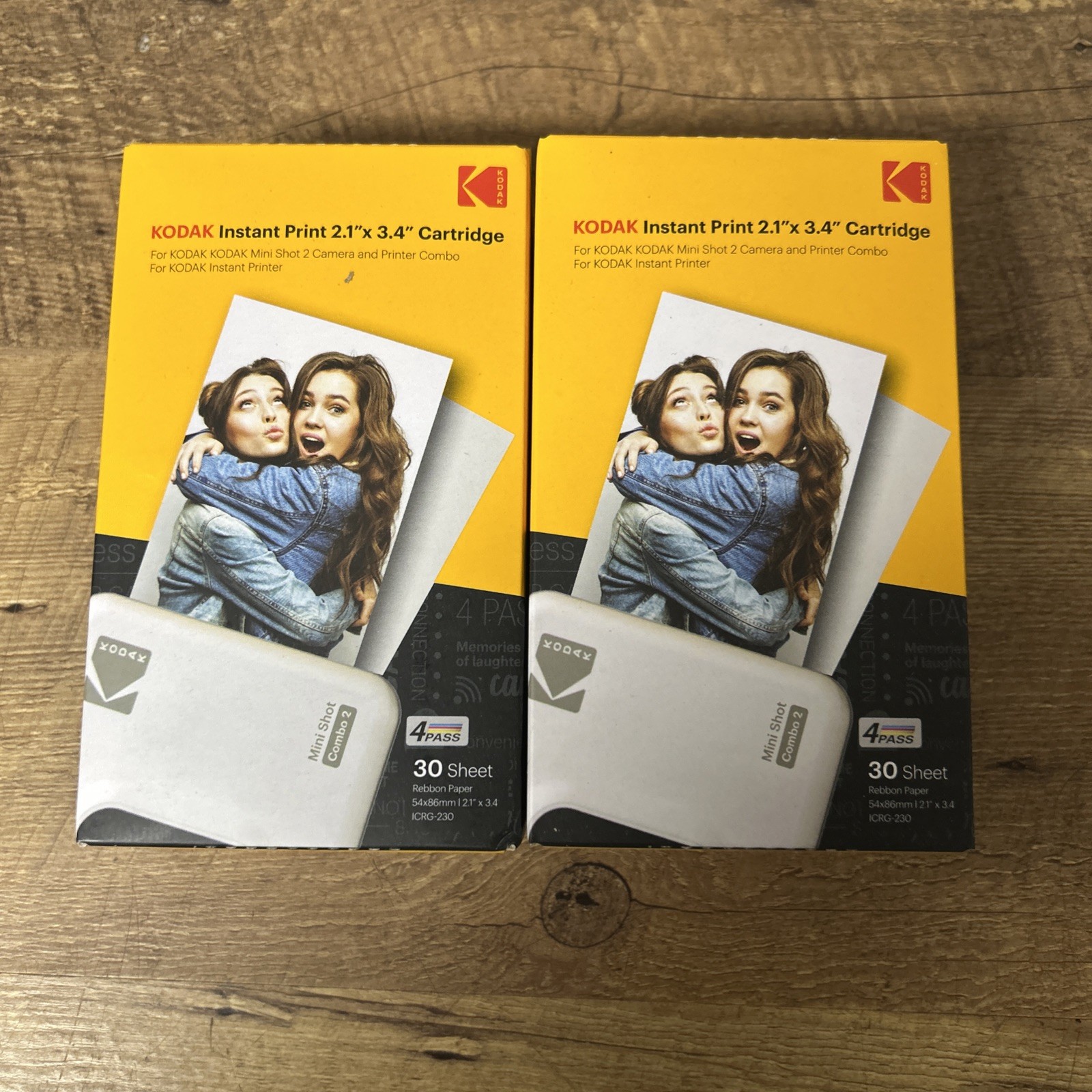 2 pack Kodak Instant Print 2.1″x 3.4″ Cartridge 60 Sheets Total