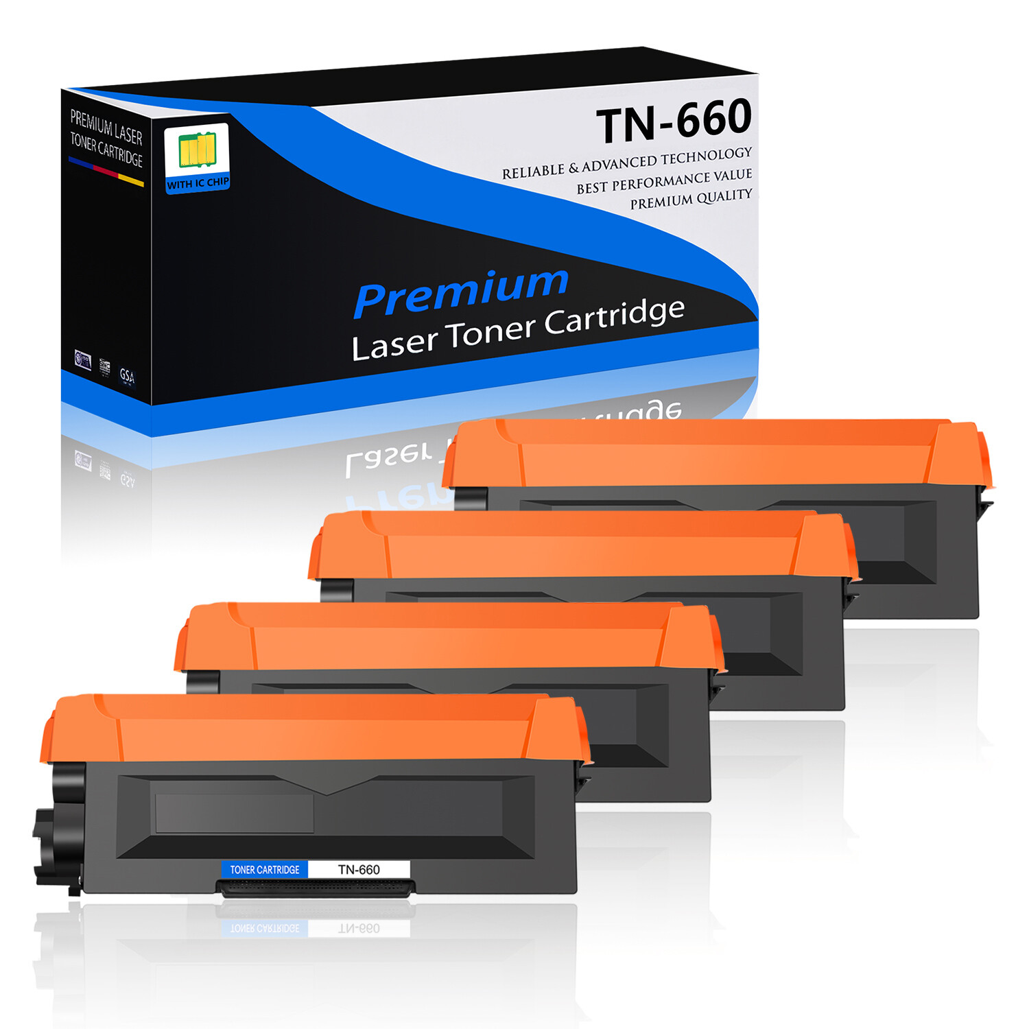 4PK TN660 TN630 Toner Cartridge for Brother HL-L2315DW HL-L2320D HL-L2340DW