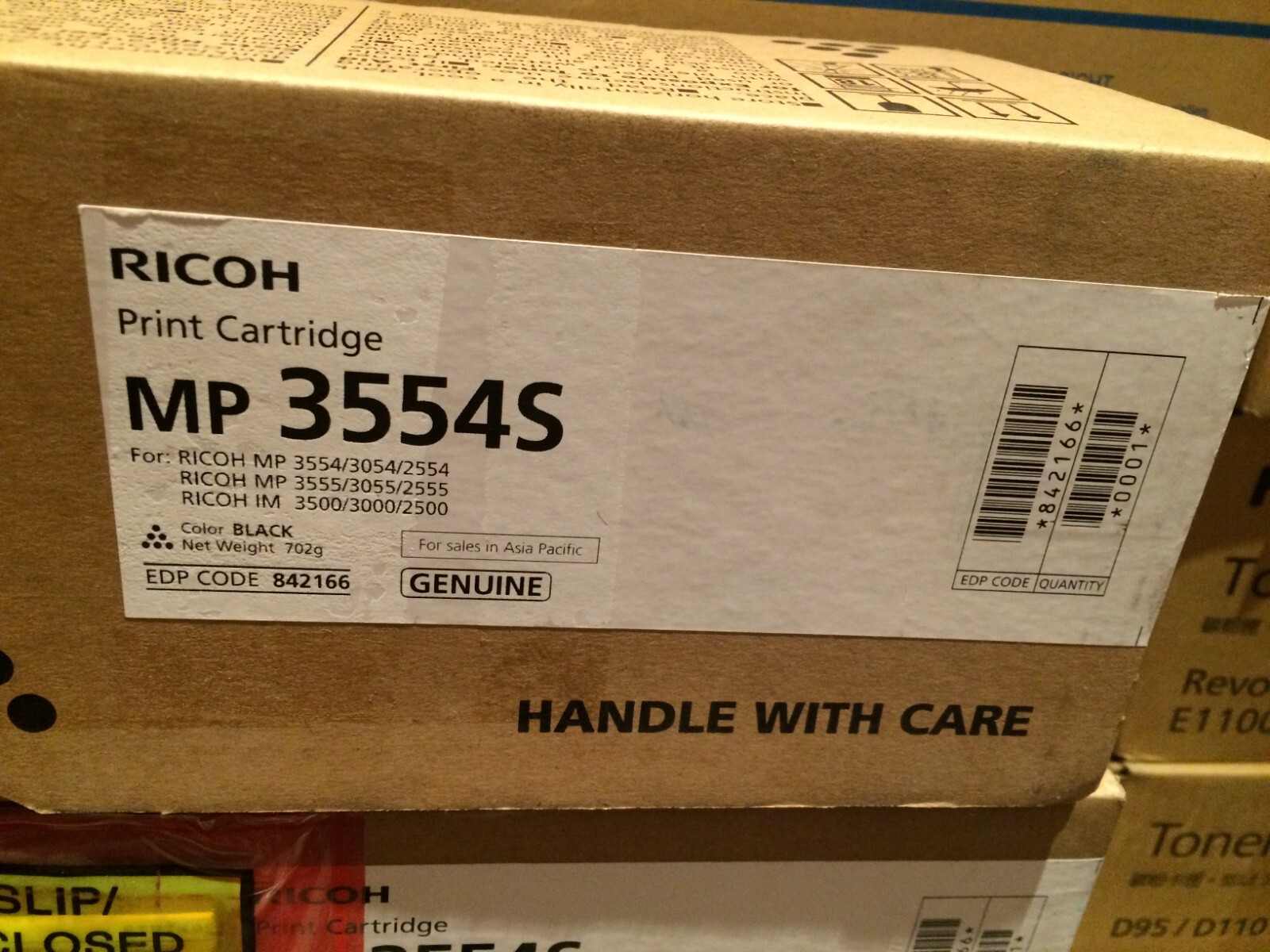 Genuine Ricoh MP 3554S BLACK Toner Print Cartridge 3054 2554 3554 3555 3500 3000