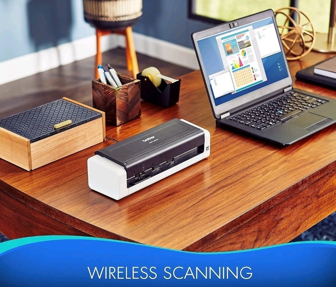 Brother ADS-1250W Portable Duplex Color Desktop Scanner With ADAPTER