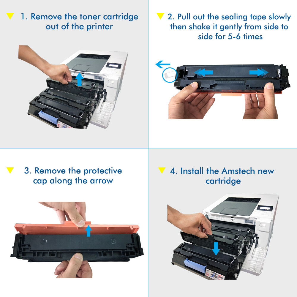W2110A For HP 206A Toner Color LaserJet MFP M283fdw M283cdw M255dw M282nw NoChip