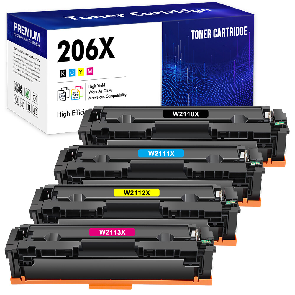 Compatible With HP 206A Toner W2110A 206X W2110X MFP M283fdw Pro M255dw M282 Lot