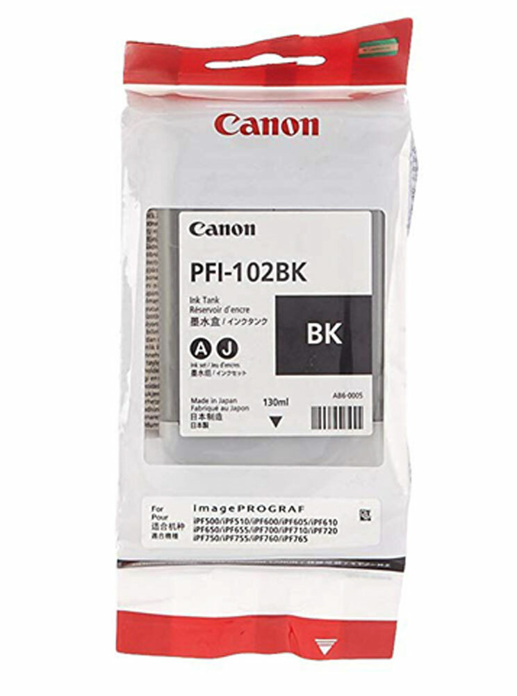 GENUINE Canon PFI-102 Black for imagePROGRAF iPF500 iPF600 iPF700 iPF760 iPF765