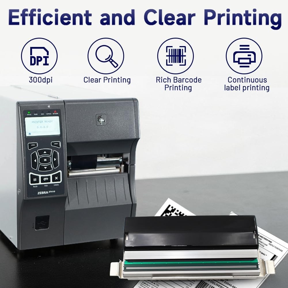 300 DPI Printhead Compatible with Zebra ZT410 & ZT411 Thermal Label Printer