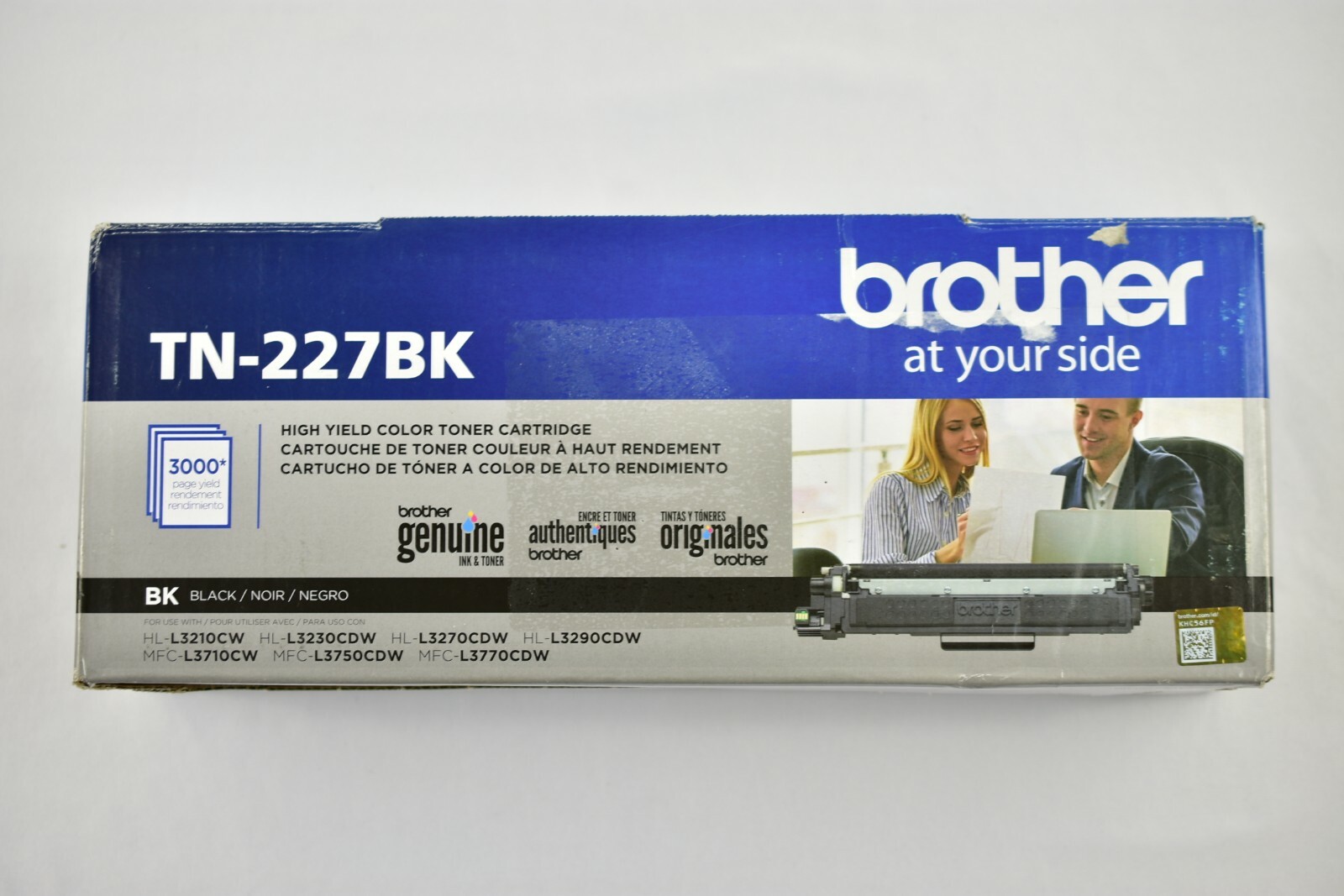Brother TN227BK High-Yield Black Toner Genuine MFC-L3710/L3750/HL-L3210CW..