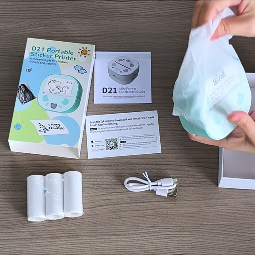 Label Sticker Printer Thermal Ink Bluetooth Free APP Small Home Mini Printer