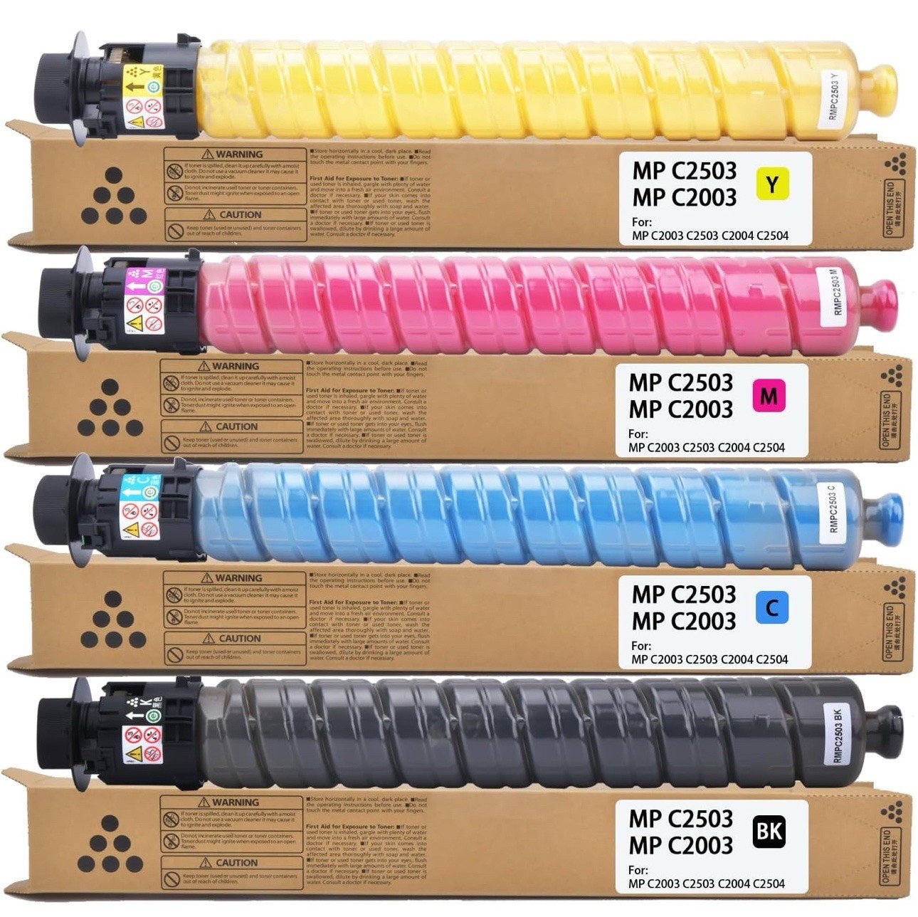 Hoieayton MP C2003 C2503 C2004EX Toner Cartridge 4 Pack Color Brand New