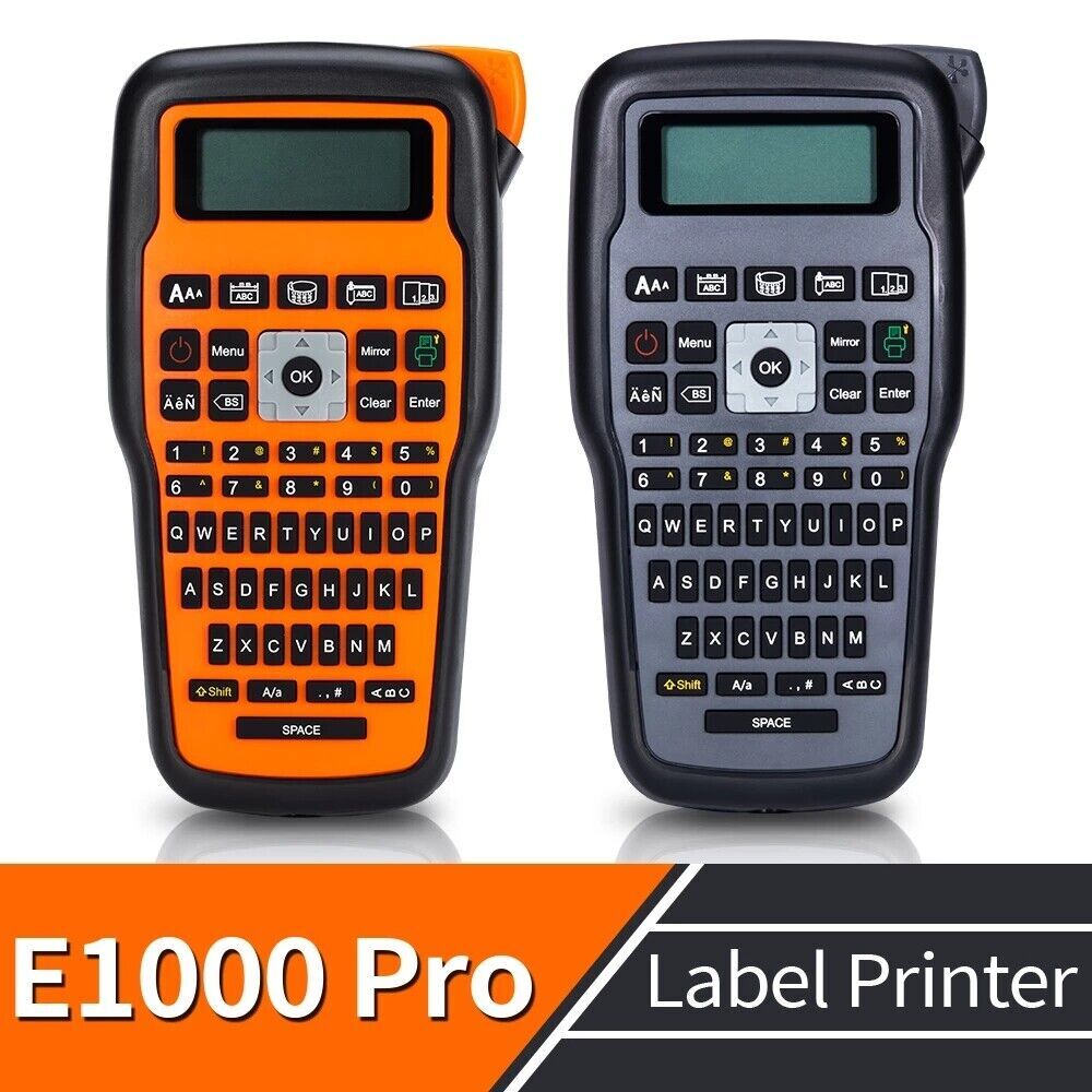 E1000 Label Maker Machine Portable Handheld Labeler For Brother TZe 231 Tapes