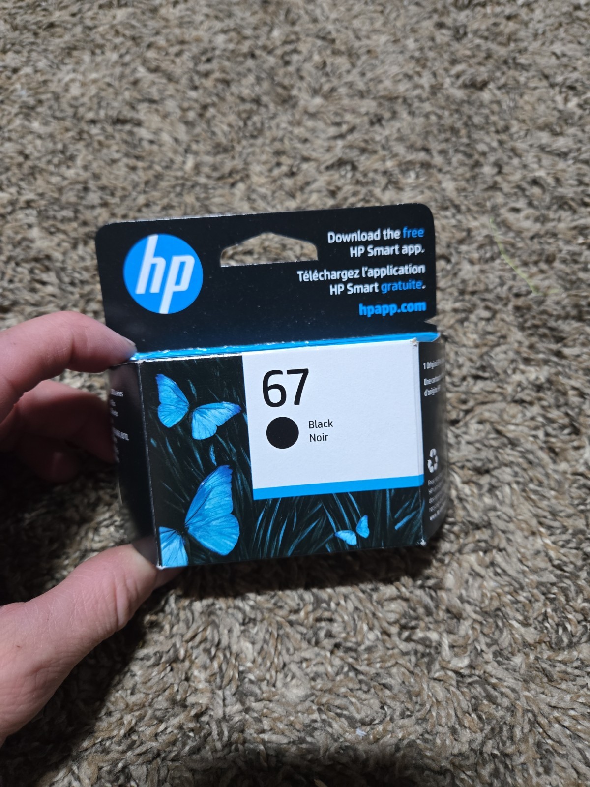 Brand New Sealed HP 67 Black Original Ink Cartridge Expires MARCH 2027