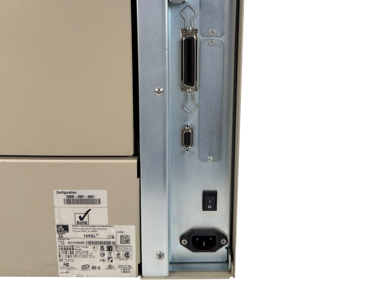 Zebra 105SL Industrial Thermal Transfer Barcode Label Printer Parallel Serial