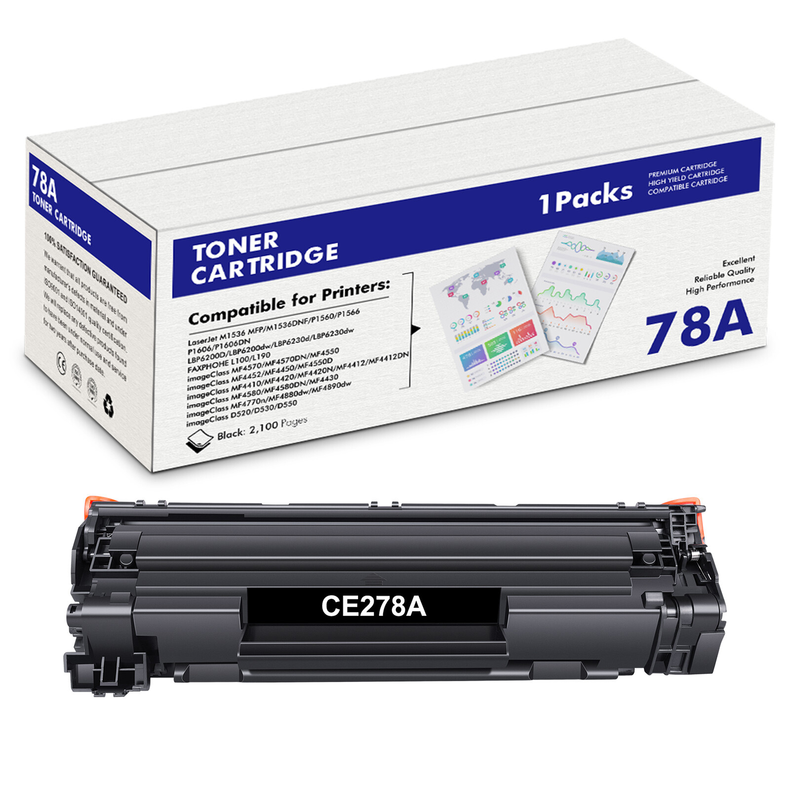 CE278A Toner Compatible With HP Laserjet 78A Pro M1536DNF MFP P1560 P1606DN