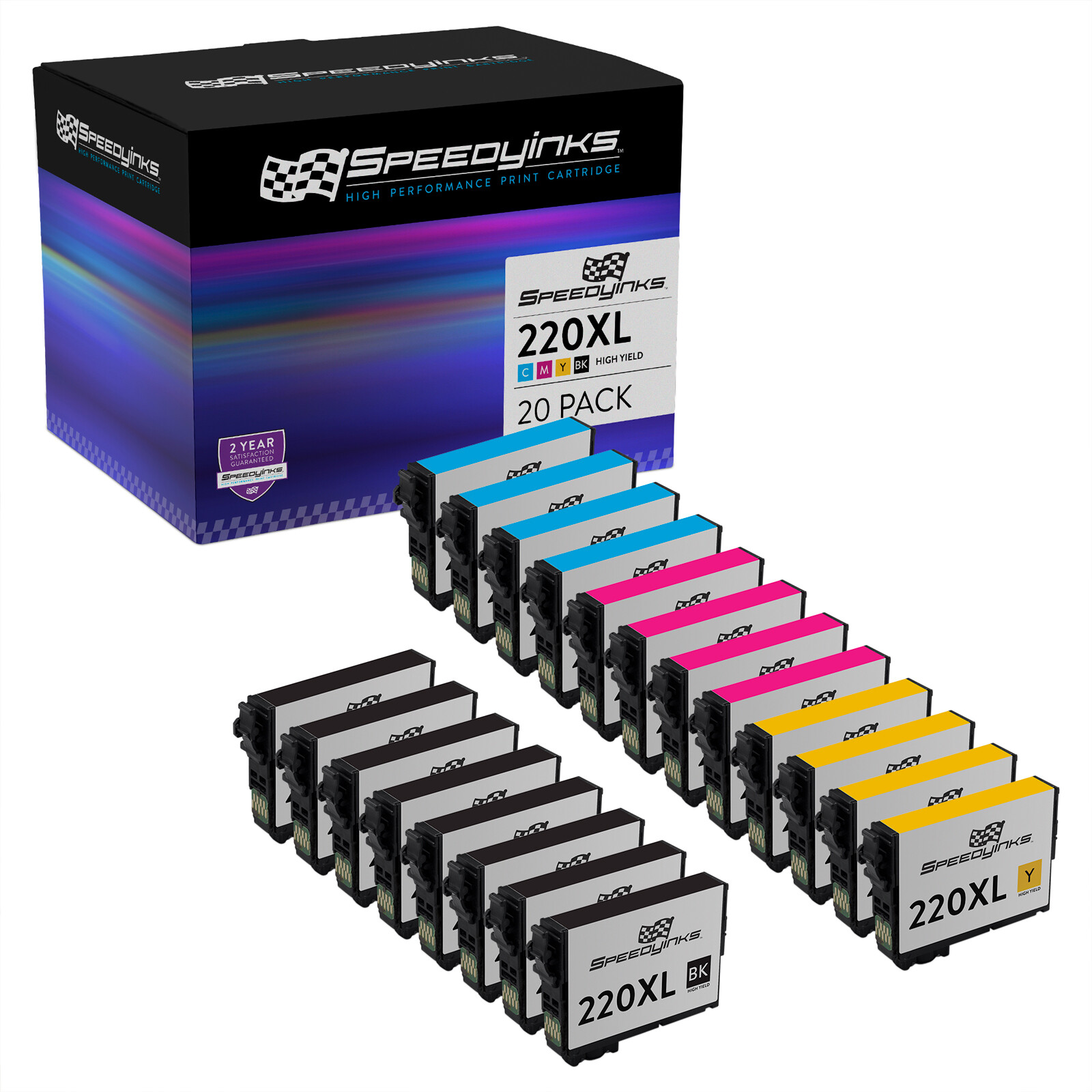 SPEEDYINKS Reman HY For Epson 220XL 20PK T220XL120 T220XL220 T220XL320 T220XL420