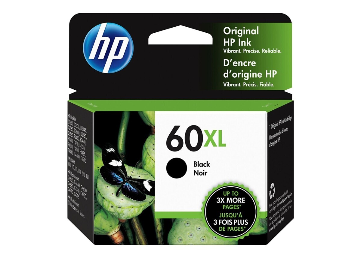 HP 60XL Black Ink Cartridge OEM Genuine EXP 06/2024