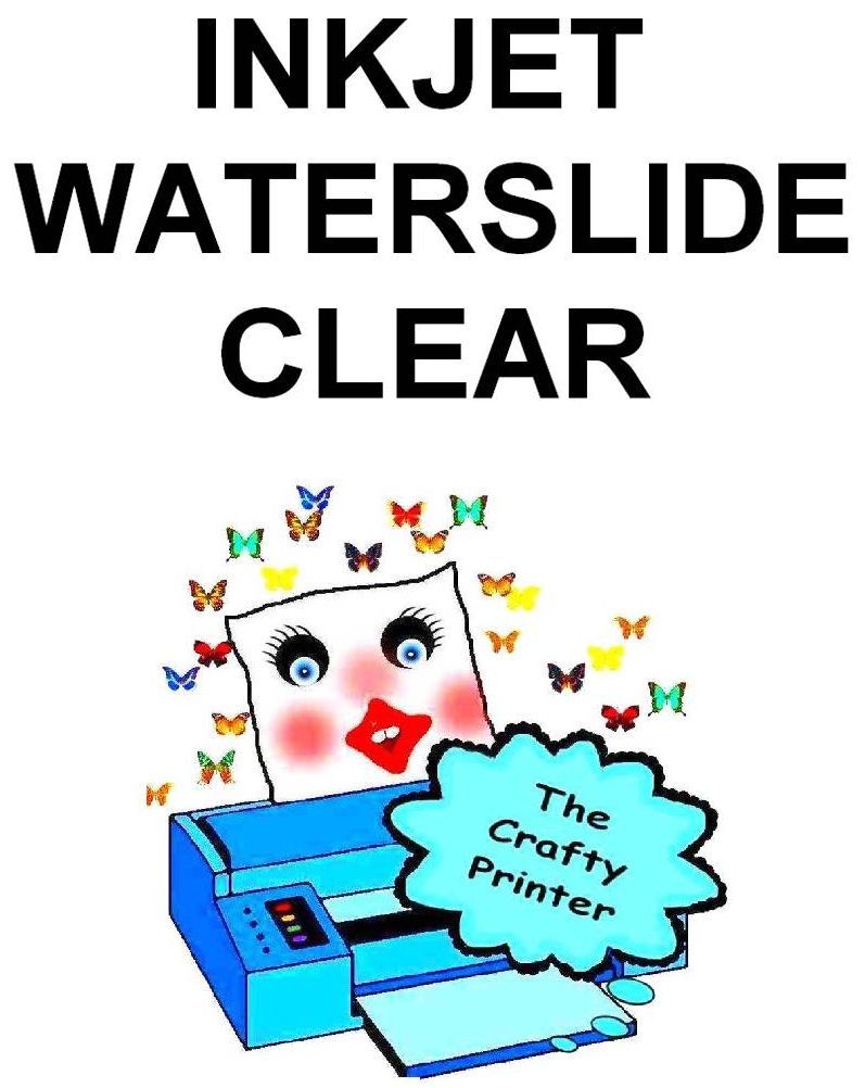 INKJET Water Slide Decal Paper – 20 Sheets – CLEAR – FREE SHIPPING!