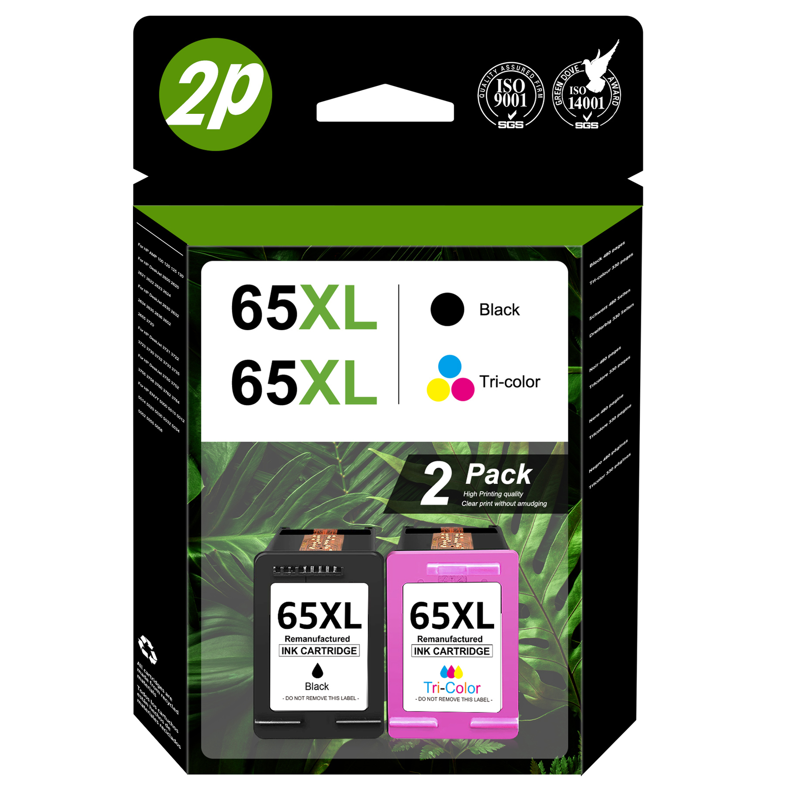 65 XL Ink Cartridge For HP 65XL ENVY 5010 5055 5058 Deskjet 2600 2652 2636 3755