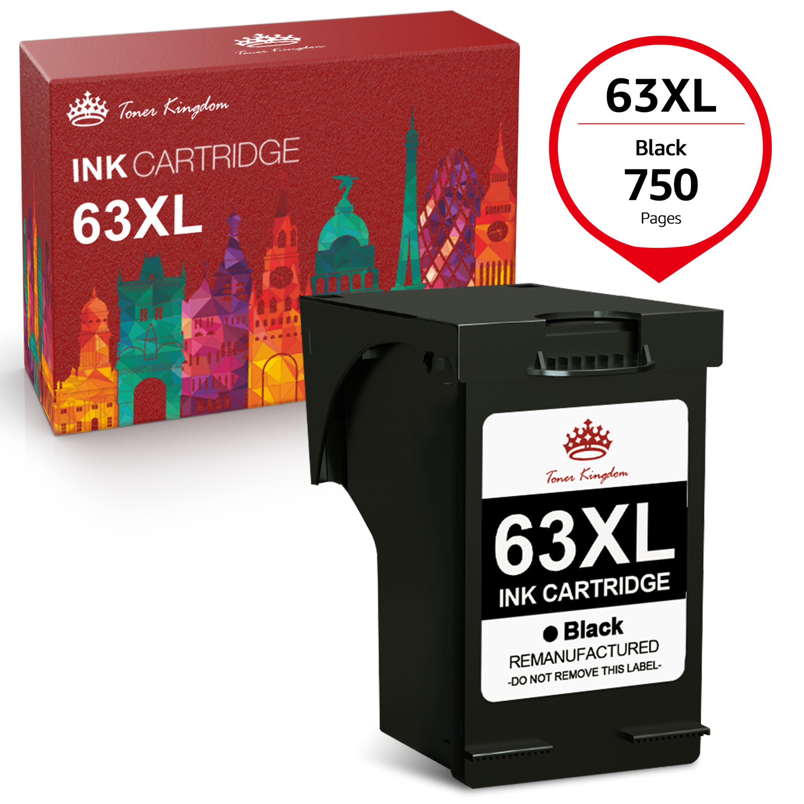 63 XL Ink Cartridges for HP 63 Envy 4512 4516 4520 4522 OfficeJet 3830 4650 5255